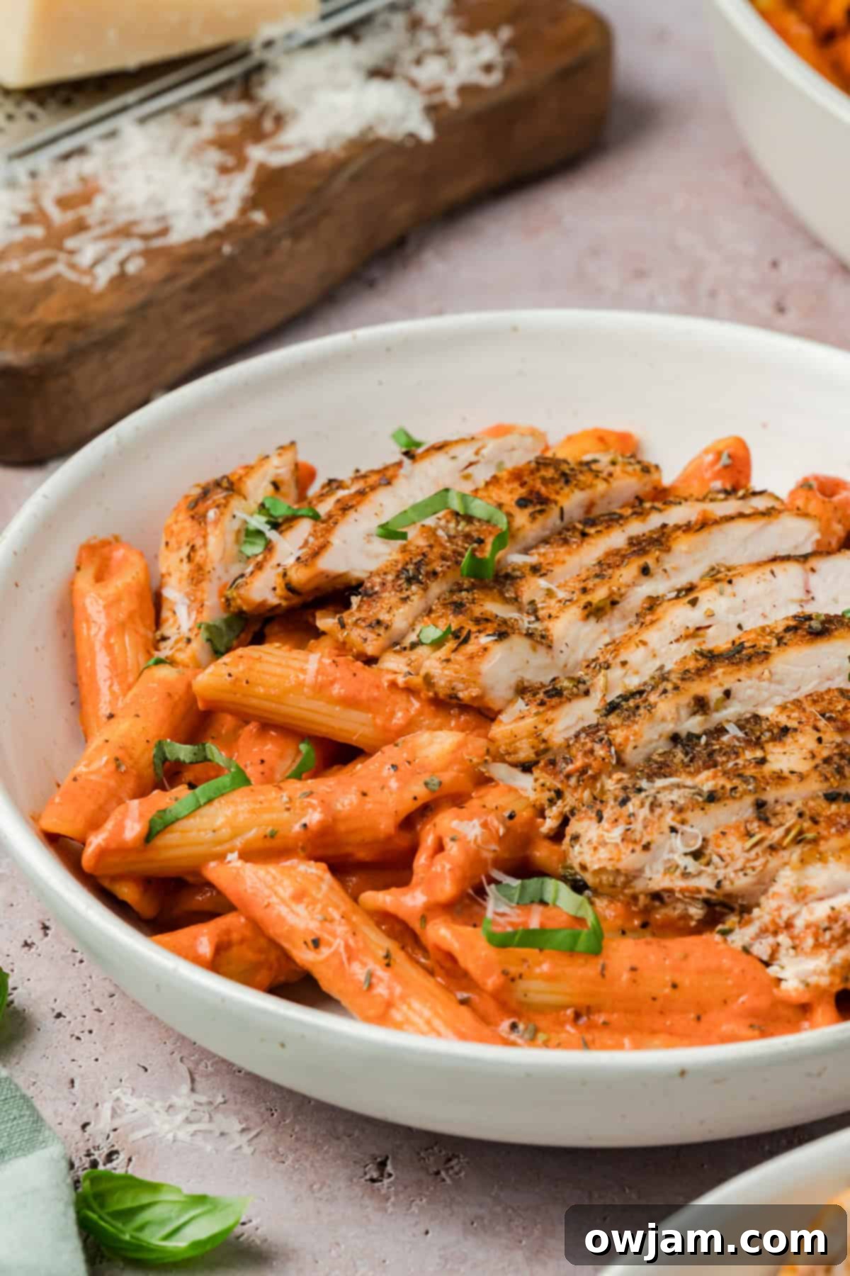 Creamy Tomato Chicken Pasta Perfection 2 Easy Creamy Chicken Tomato Pasta Recipe in a bowl