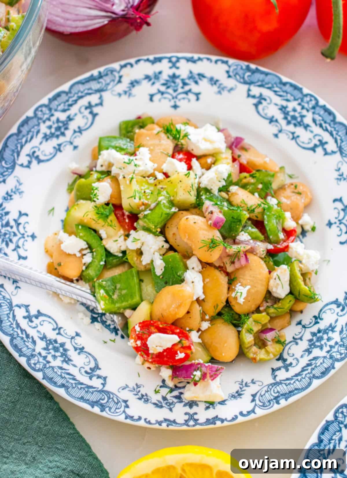 Greek Gigantes Bean Salad 6 Butter Bean Salad with Lemon Dressing