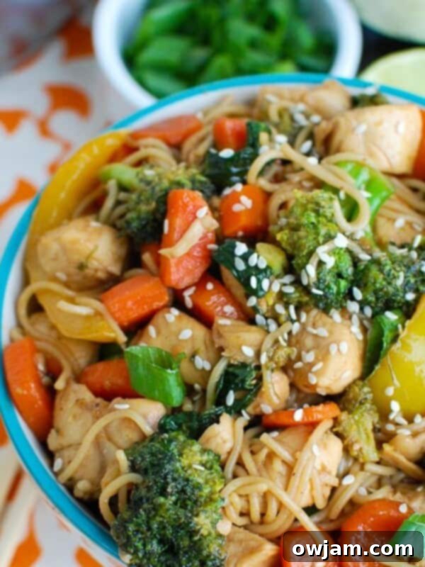 Easy Chicken Ramen Noodle Stir Fry